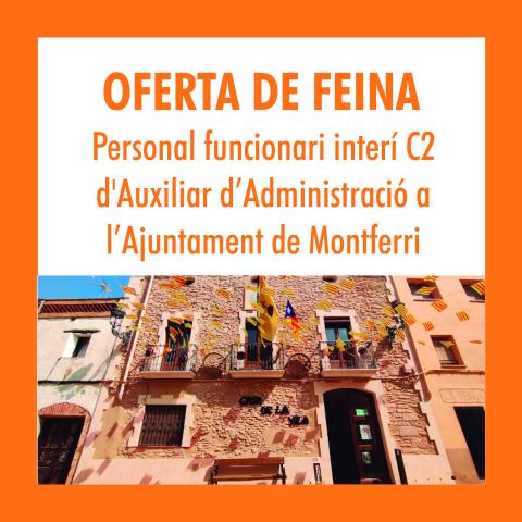 ANUNCI AUXILIAR ADMINISTRACIÓ